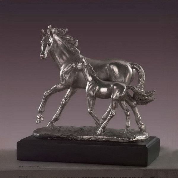Mare And Colt Horse Sculpture Wildlife Pony Art work Decorative